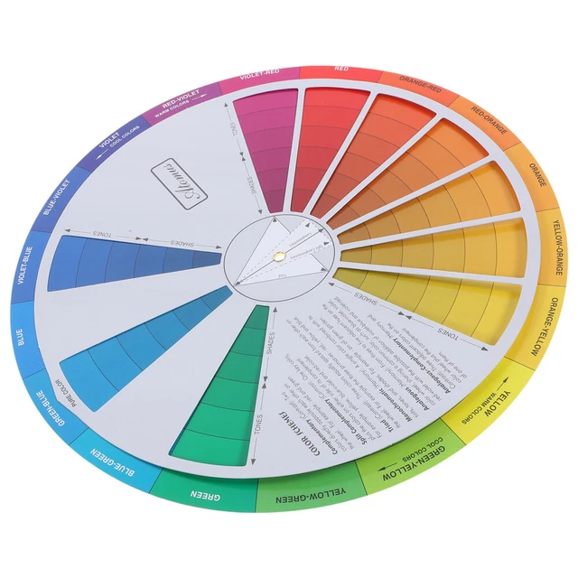 Color Wheel Cercle Chromatique de Couleurs Guide de Poche, Roues colorées pour tableau de mélange de couleurs Guide d'apprentissage de la classe artistique pour tableau de mélange de couleurs Color Wheel Cercle Chromatique de Couleurs Guide de Poche, Roues colorées pour tableau de mélange de couleurs Guide d'apprentissage de la classe artistique pour tableau de mélange de couleurs