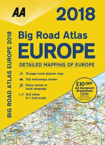 AA Big Road Atlas Europe 2018 (AA Road Atlas) (Aa Ro by AA Publishing 074957867X