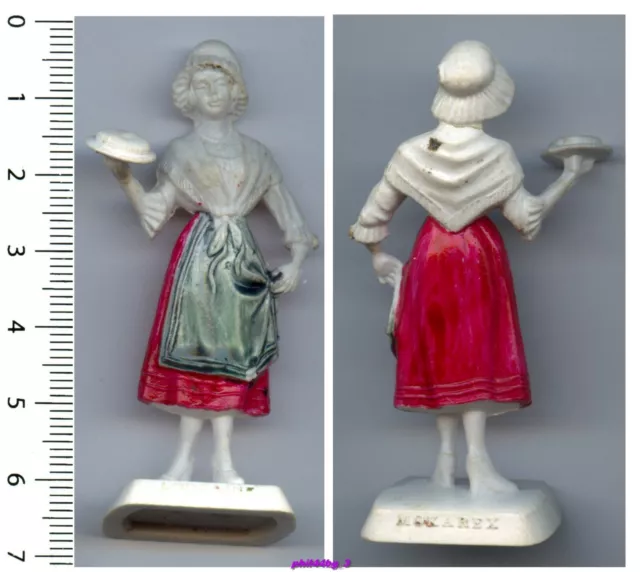 Figurine plastique blanc MOKAREX provinces - femme : la LORRAINE