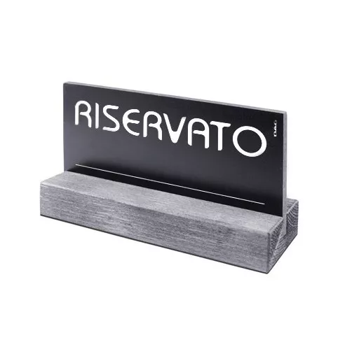 Segnaposto Tavolo Riservato In Pvc Pittogrammi Professionale Cm 15X7,5 Prof