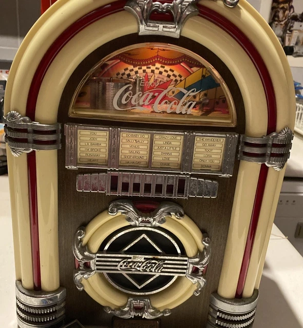 コレクション coca cola Jukebox type Radio vintage COCA-COLA Retro-Style Illuminated Musical Jukebox Sculpture