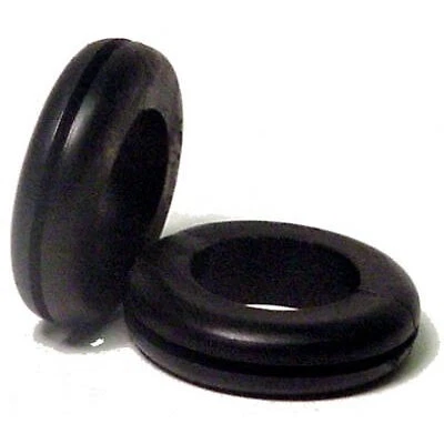 5 piezas. 3/8 pulgadas. I.D. Ojal flexible de orificio de vinilo negro -GHG-1538