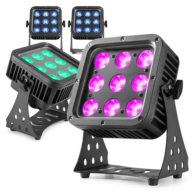 BeamZ Outdoor Wall Wash Light Package (x4) 9x 8W RGBW LED IP65 DMX Waterproof