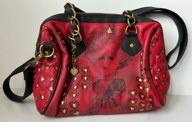 Disney Store Alice in Wonderland Red Queen of Hearts Purse Unique RARE - NWOT