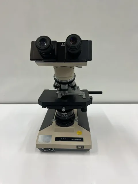 Olympus BH-2 BHS Microscope Trinocular DPlan Objectives 100x 40x 10x 4x Optics