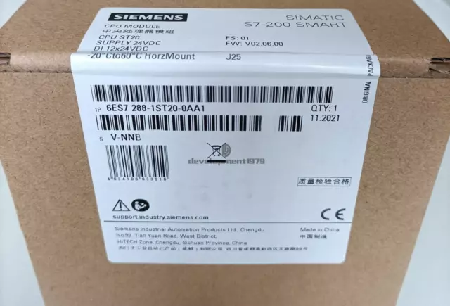 1pcs SIEMENS PLC S7-200 Smart CPU Series 6ES7288-1ST20-0AA1