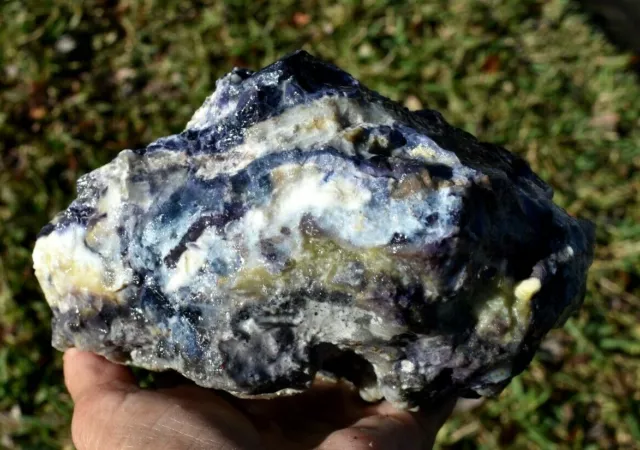 2.56 Lb Aaa Opalized Fluorite Tiffany Stone Rough, Bertrandite,  (Bjb)