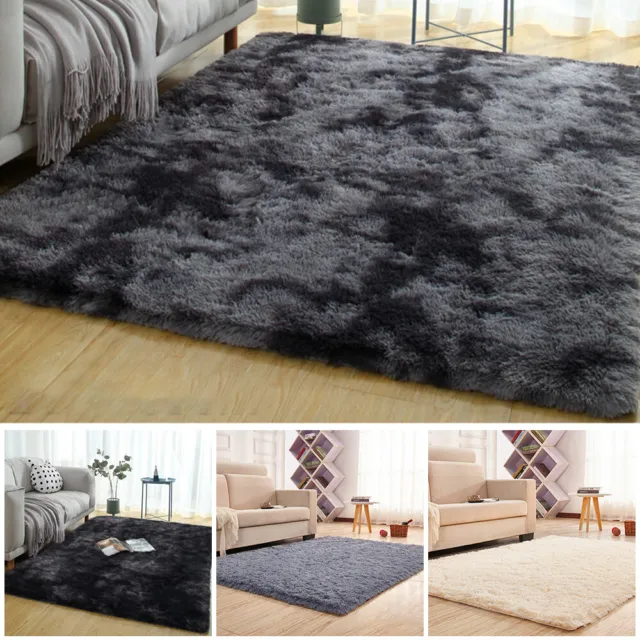 Large Fluffy Rugs Anti-Slip Shaggy Rug Soft Floor Mat Living Room Bedroom Carpet