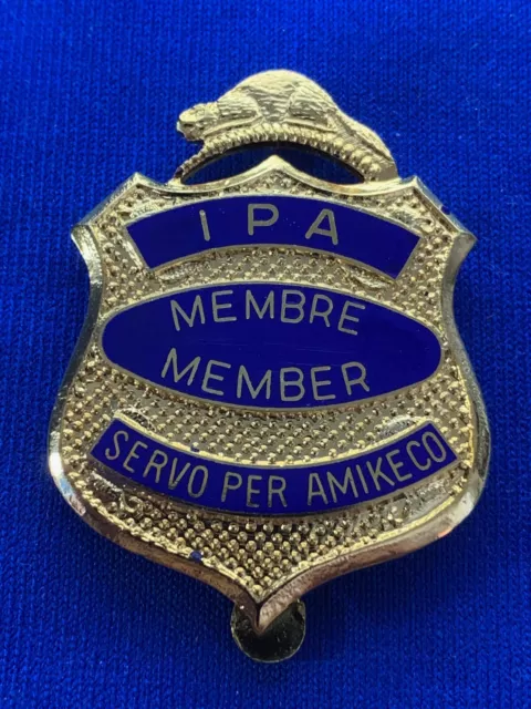 International Police Association Montreal Canada Early 1990's Pocket Badge