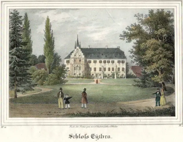 Schloss Eythra. Nach der Natur gezeichnet.