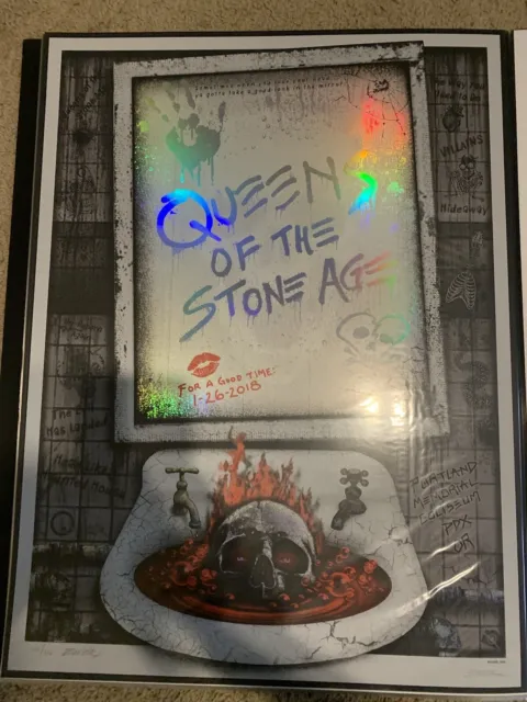 Queens of the Stone Age 2018 Mirror Foil Poster by Emek XXX/450 QOTSA