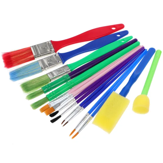 Set 15 pz spazzole per vernice spazzole a punta piatta set pennelli per pittura artista
