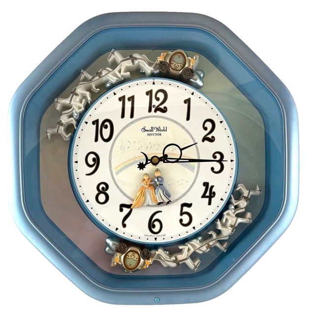SMALL WORLD RHYTHM Cinderella Musical Wall Clock 6 Disney Songs 4MH816