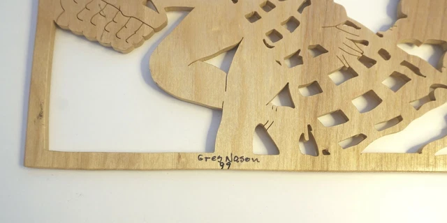 1999 Betty Boop Cut Out Wood Decor- On a Picnic w/Pup & "Carved" Heart on Tree 3