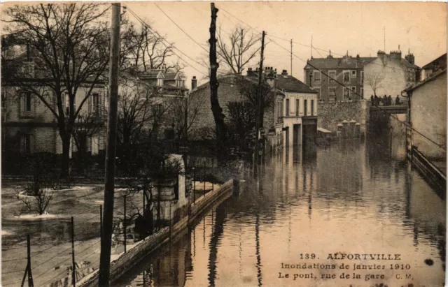 CPA Alfrotville - La Pont rue de la Gare (275230)