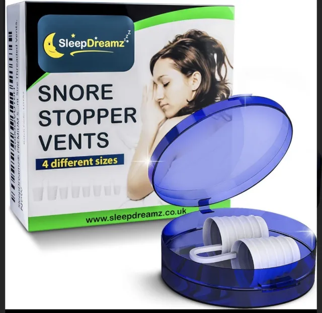 SleepEase® Snoring Relief Nose Vents Stop Snoring with Nose Dilator 4 Sizes New