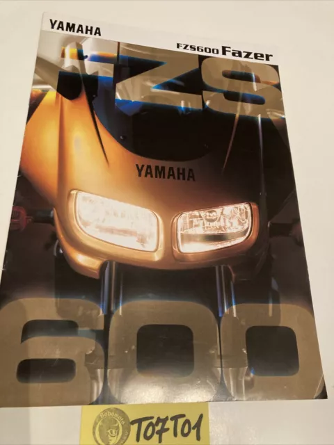 Yamaha FZS600 Fazer FZS 600 Booklet - Sale Catalogue Leaflet