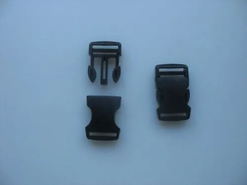 2 x   Black Plastic Side-Release for Webbing 50 mm  , Bags
