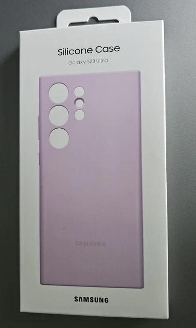 Genuine Official Samsung S23 Ultra Silicone Phone Case Lilac Purple