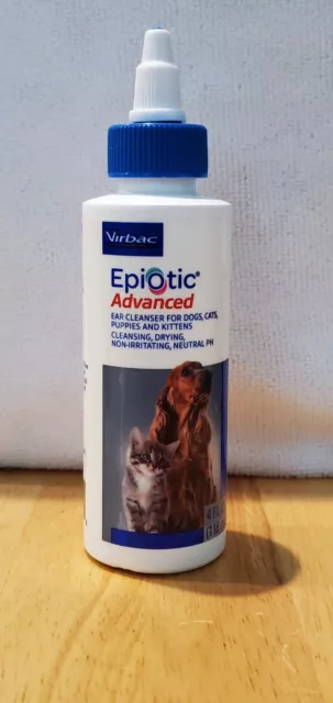 New! Virbac Epi-Otic Advanced Ear Cleanser for Dogs & Cats, 4 oz EXP. 02/2026