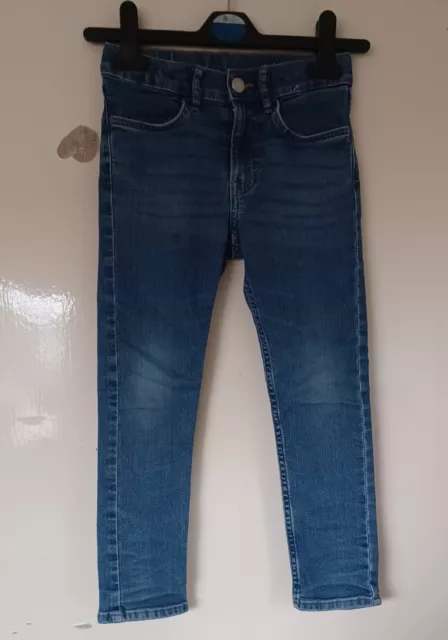 H&M Girls Boys Blue & Denim Skinny Fit Stretch Jeans Age 5-6 Years