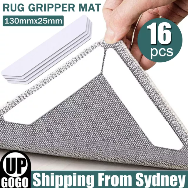 16X Rug Mat Carpet Safety Gripper Reusable Non Slip Anti Skid Washable Grip Pad