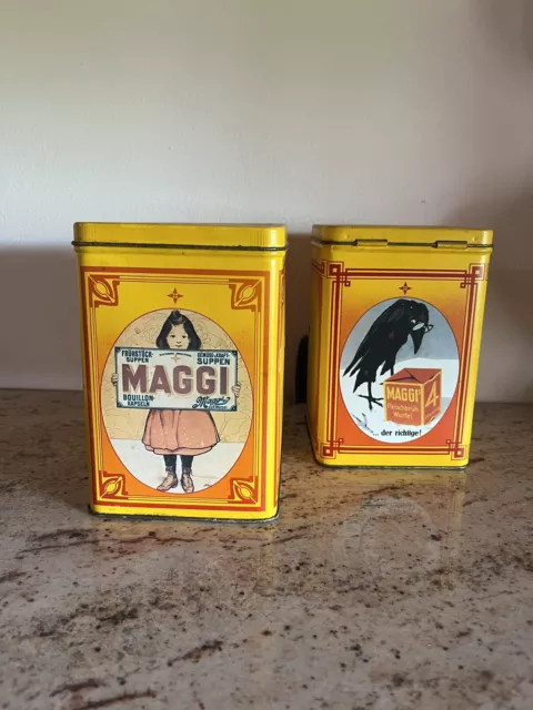 Scatola Maggi latta da collezione e altre scatole tea