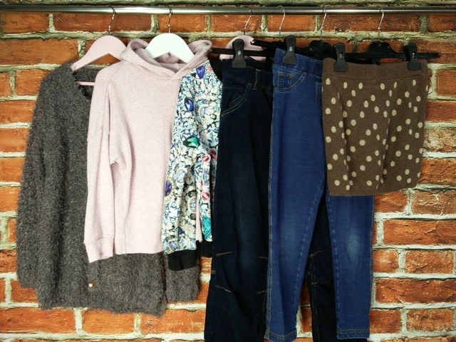Girls Bundle Age 7-8 Years M&S Name It Cardigan Jumper Skirt Trousers Set 128Cm