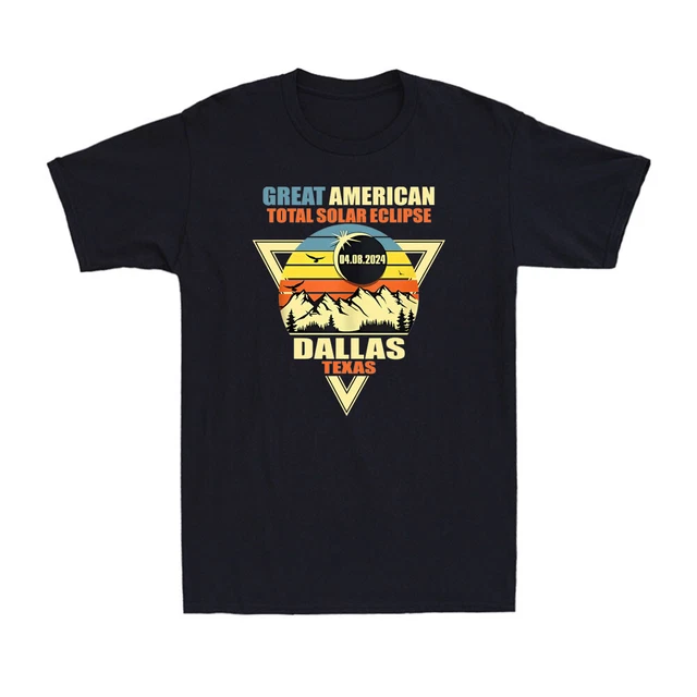 GREAT AMERICAN TOTAL Solar Eclipse Dallas Texas 2024 Vintage Herren T