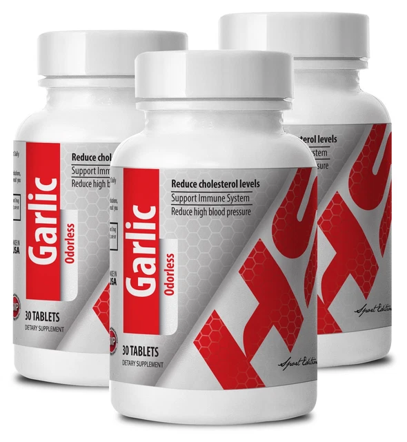 GARLIC CAPSULES Reduce Cholesterol Level 400mg (3 Bottles) 52.32