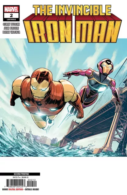 Invincible Iron Man #2 2023 Unread 2nd Print Juan Frigeri Var Cover Marvel Comic
