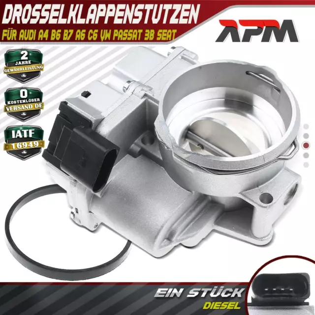 Drosselklappe Drosselklappenstutzen für Audi A4 8E B6 B7 A6 C6 VW Passat 3B Seat