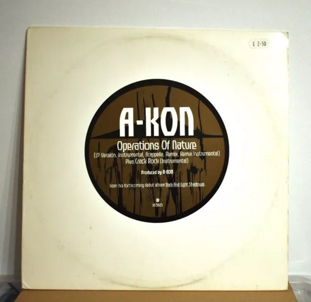 Akon 12" Vinyl - Operations Of Nature - Promo First US Pressing - VG / EX