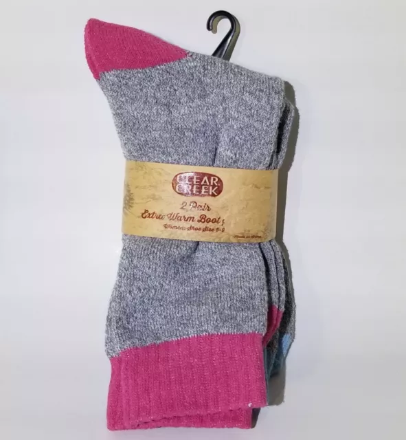 Clear Creek 2-Pack Women's Extra Warm Boot Socks (Shoe Size 5-9)