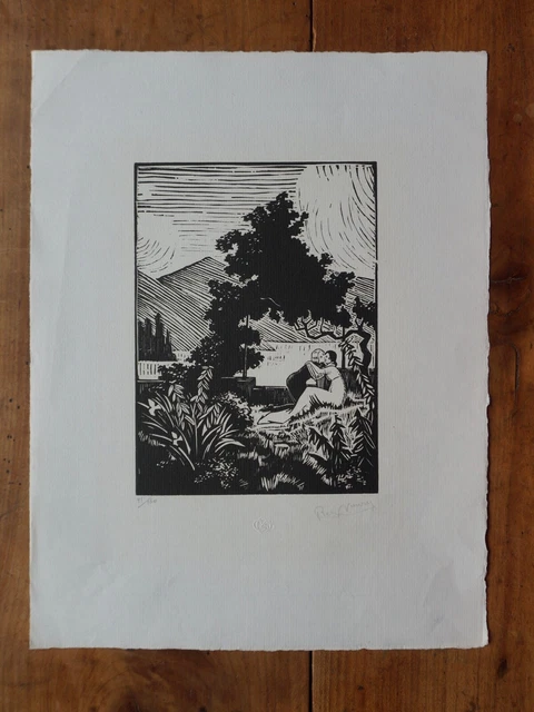 Lithographie Originale Jacques Van Der Vaeren - Signée Et Numérotée - Vintage