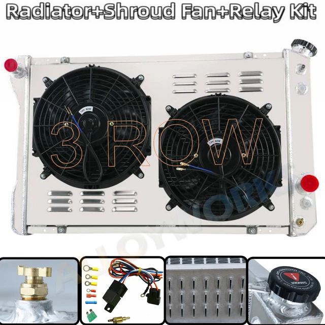 3 Row Radiator+Shroud Fans For 1982-1992 Chevy Camaro Pontiac Firebird 5.7L V8