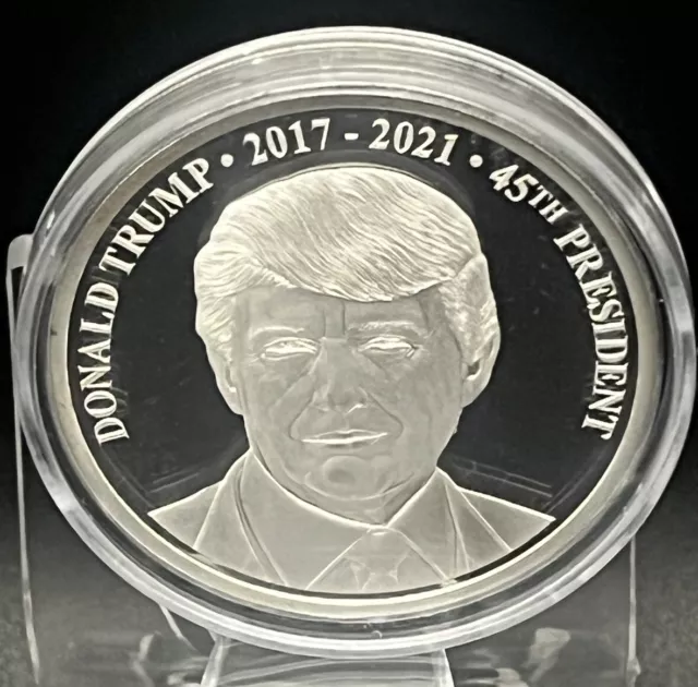 American Mint Donald Trump The Presidents of The USA Silver-Plated Comm. Coin