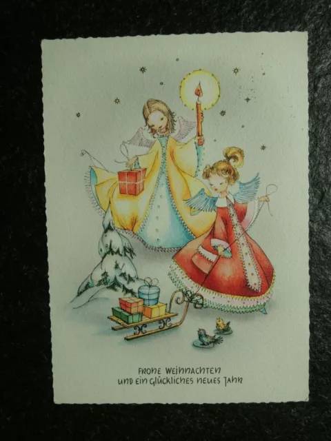 Alte AK , Engel mit Schlitten , Frohe Weihnachten ... ,(B953)