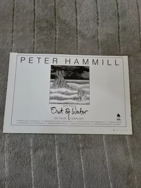 Tpqm4 Advert 5X8 Peter Hammill : 'Out Of Water' Album & Tour Dates