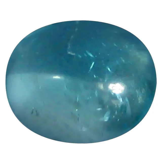 1.09 CT Ovale Cabochon Forme (7 X 6 MM ) Brésilien Paraiba Bleu Apatite Gemme