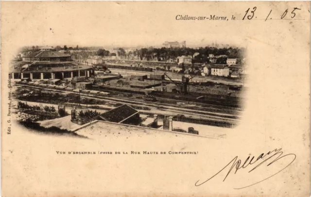 CPA CHALONS-sur-MARNE le. Overview (Take of the Rue Haute de (742836)