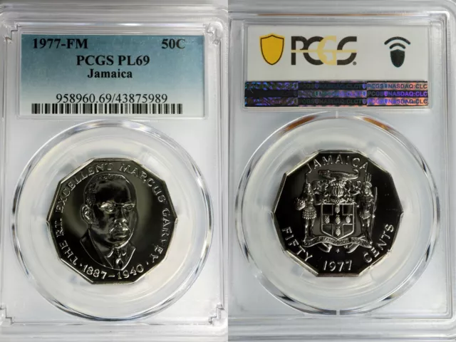 1977-FM Jamaica 50c PCGS PL69