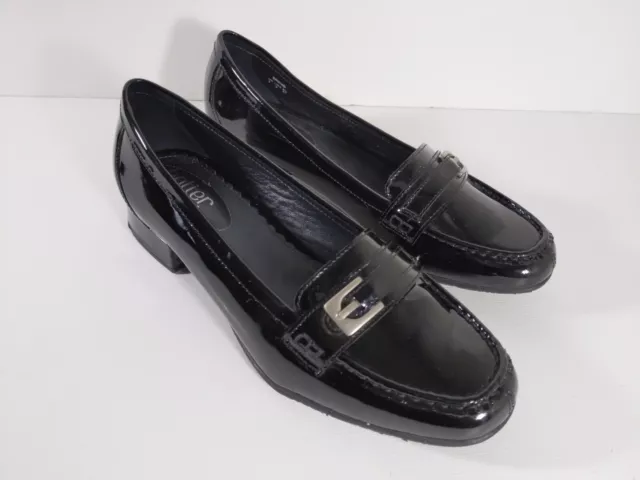 HOTTER COMFORT CONCEPT Women's Black Patent Leather Slip on Shoe Size ...