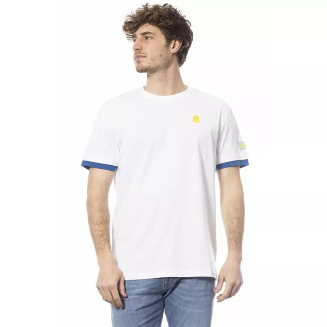 Invicta Élégant Blanc Coton Col Rond Homme T-Shirt Authentic