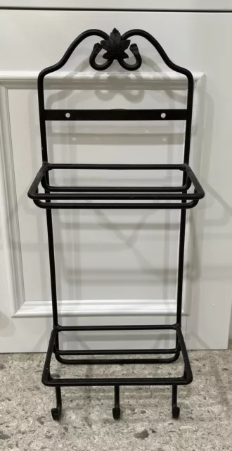 Longaberger Wrought Iron 71345 Two Tier Key Hook Mail Stack Rack