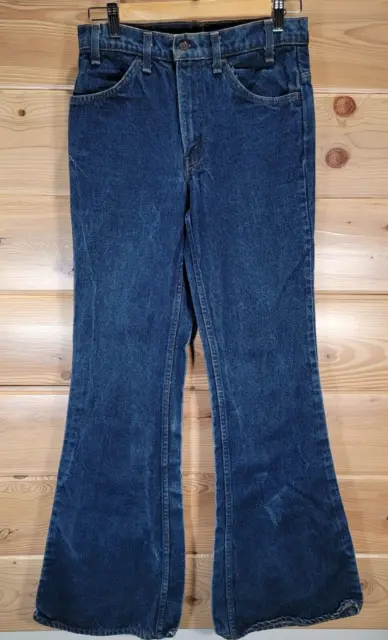 Vintage Levis Jeans Unisex Size 28X32 684 Bell Bottom Flare Orang Tab 70s READ