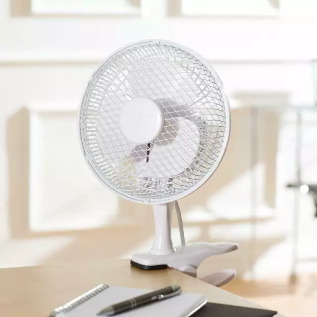 Fine Elements 6 inch Clip on Fan 2 Speeds Quiet Portable Air Cooling Small