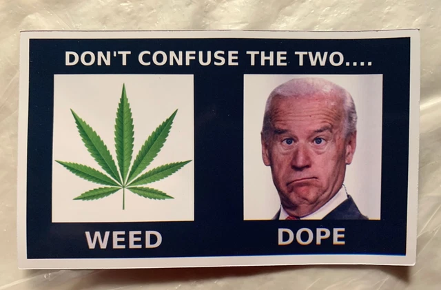 TRUMP 2024 Magnet Weed Biden Dope Anti Democrat Republican Fridge Refrigerator