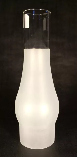 New 3 X 10 Slim Kerosene Oil Lamp Globe Chimney Frosted Glass  #CH947