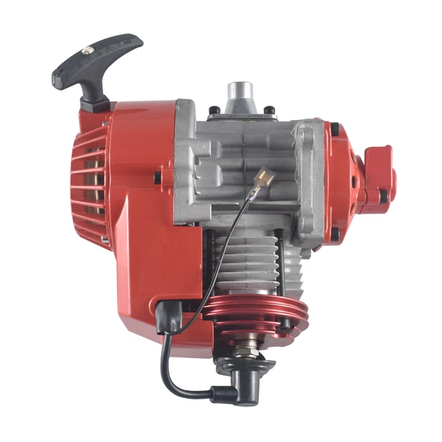 Red Modified 2 Stroke Pull Start Engine For 49CC Motor Mini Dirt Bike ATV